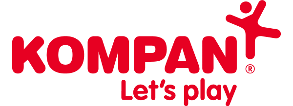 Kompan-logo ved Ø6 event, Odense C. Oplev kreativ legemuligheder til alle aldre.